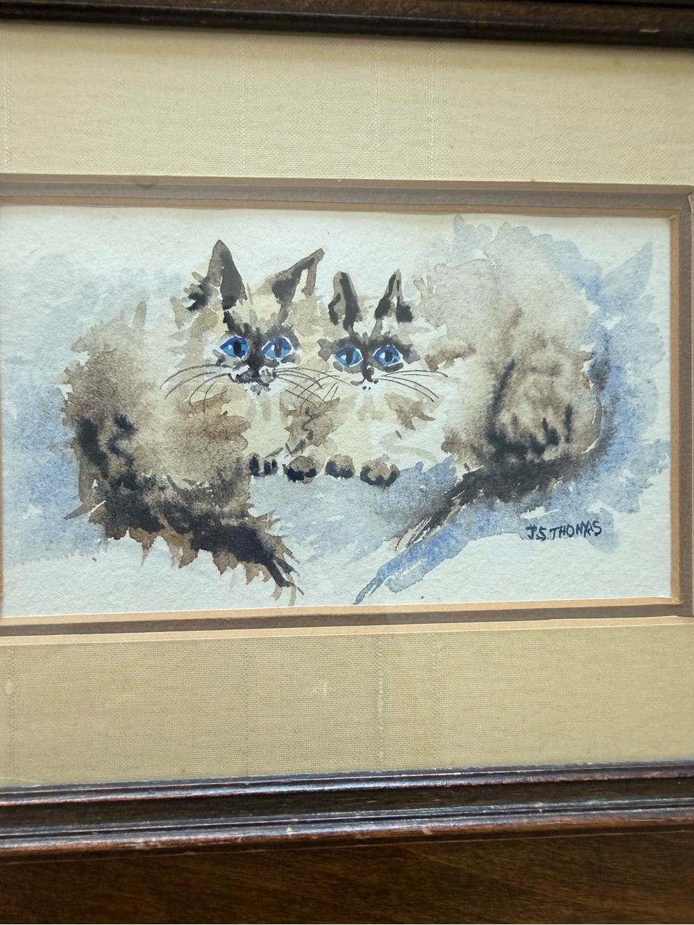 JS Thomas signed water color